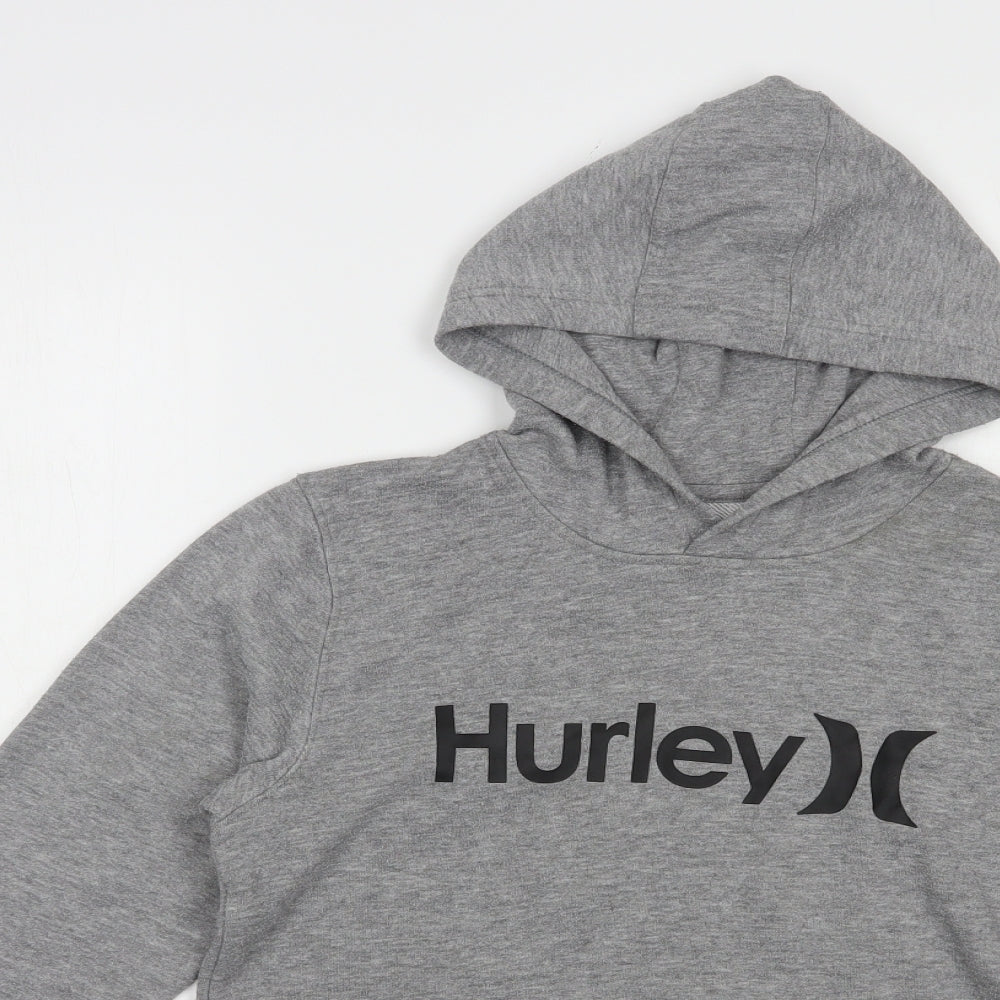 Hurley Womens Grey  Cotton Pullover Hoodie Size M  Pullover