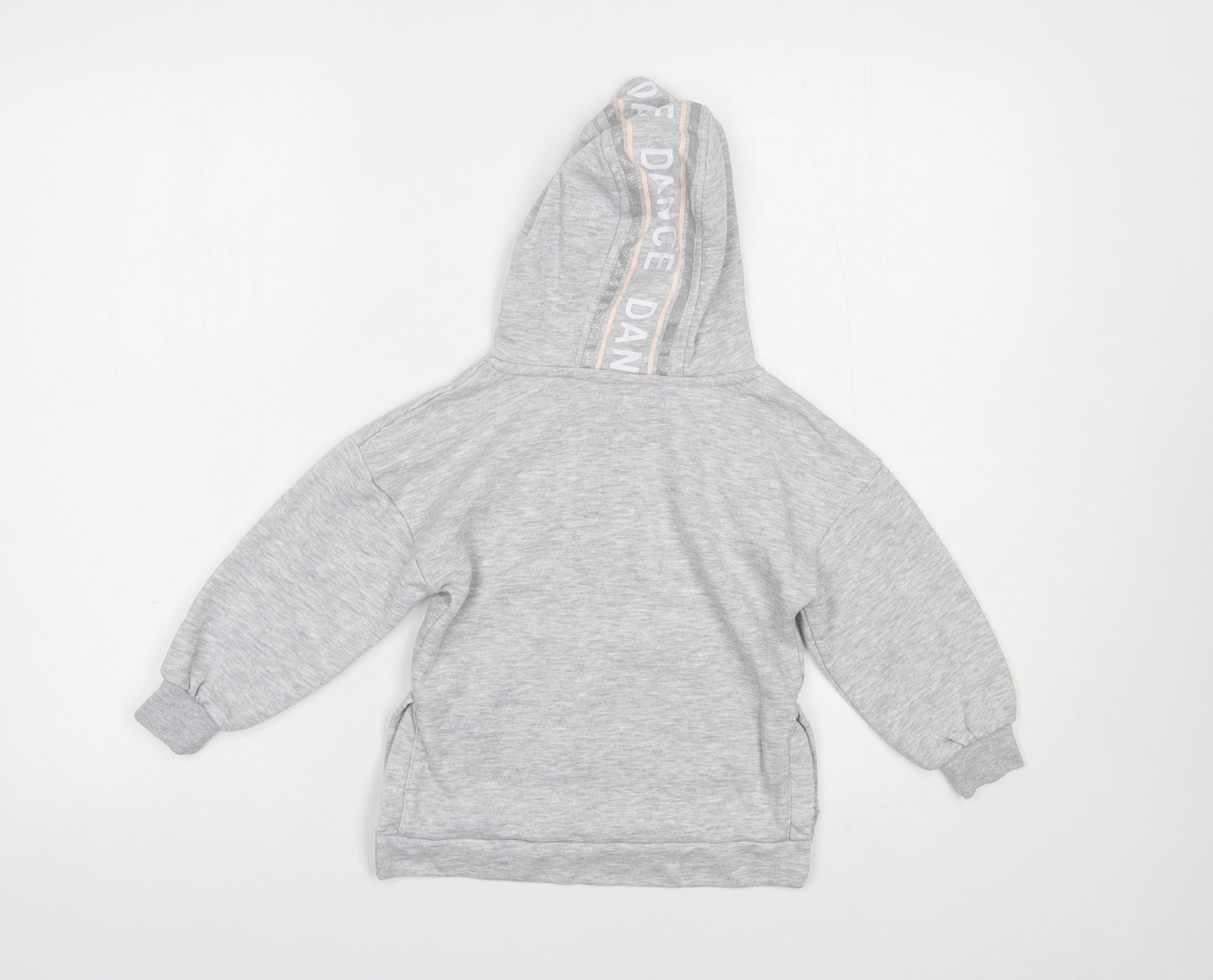 Primark Girls Grey  Cotton Pullover Hoodie Size 3-4 Years  Pullover - Dance