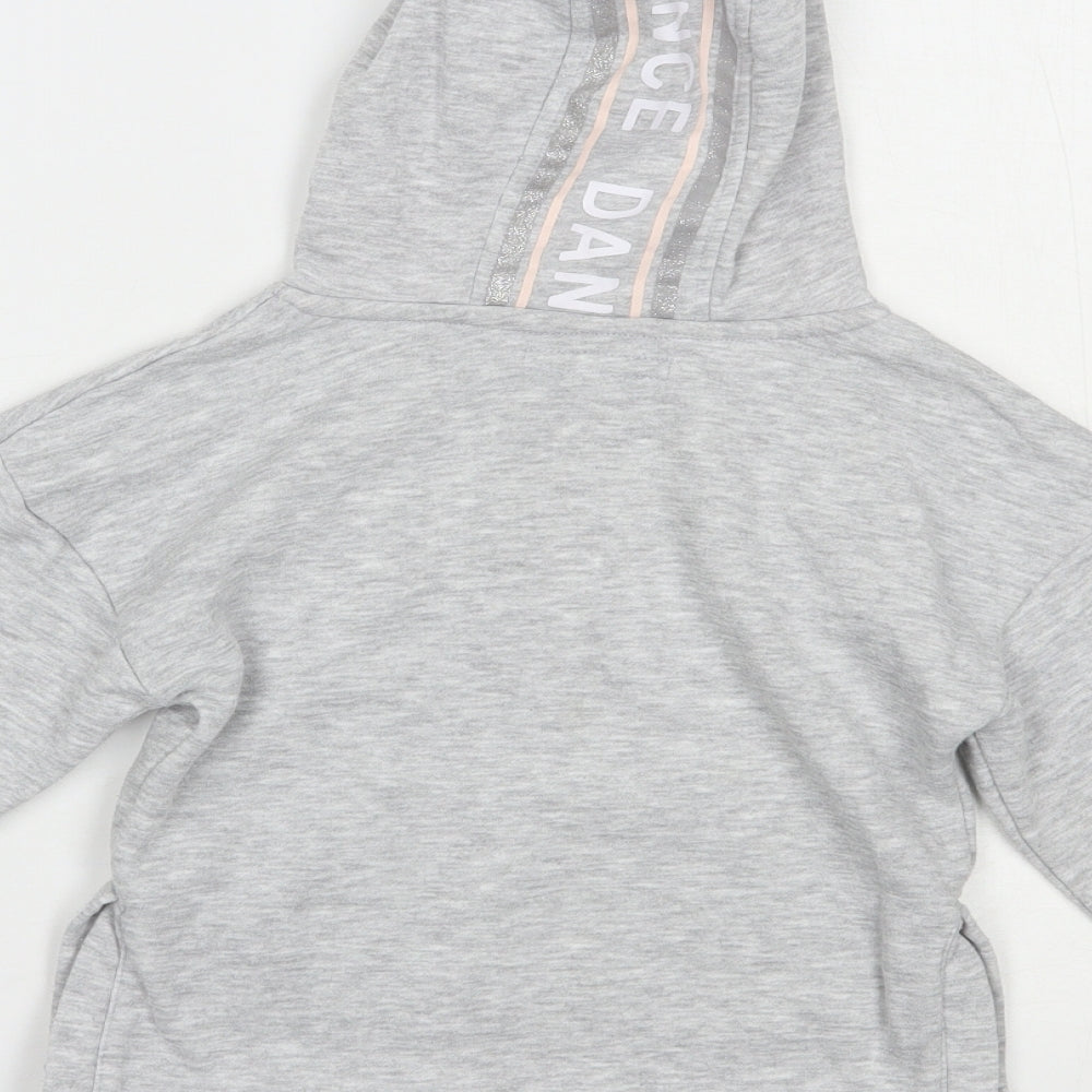 Primark Girls Grey  Cotton Pullover Hoodie Size 3-4 Years  Pullover - Dance