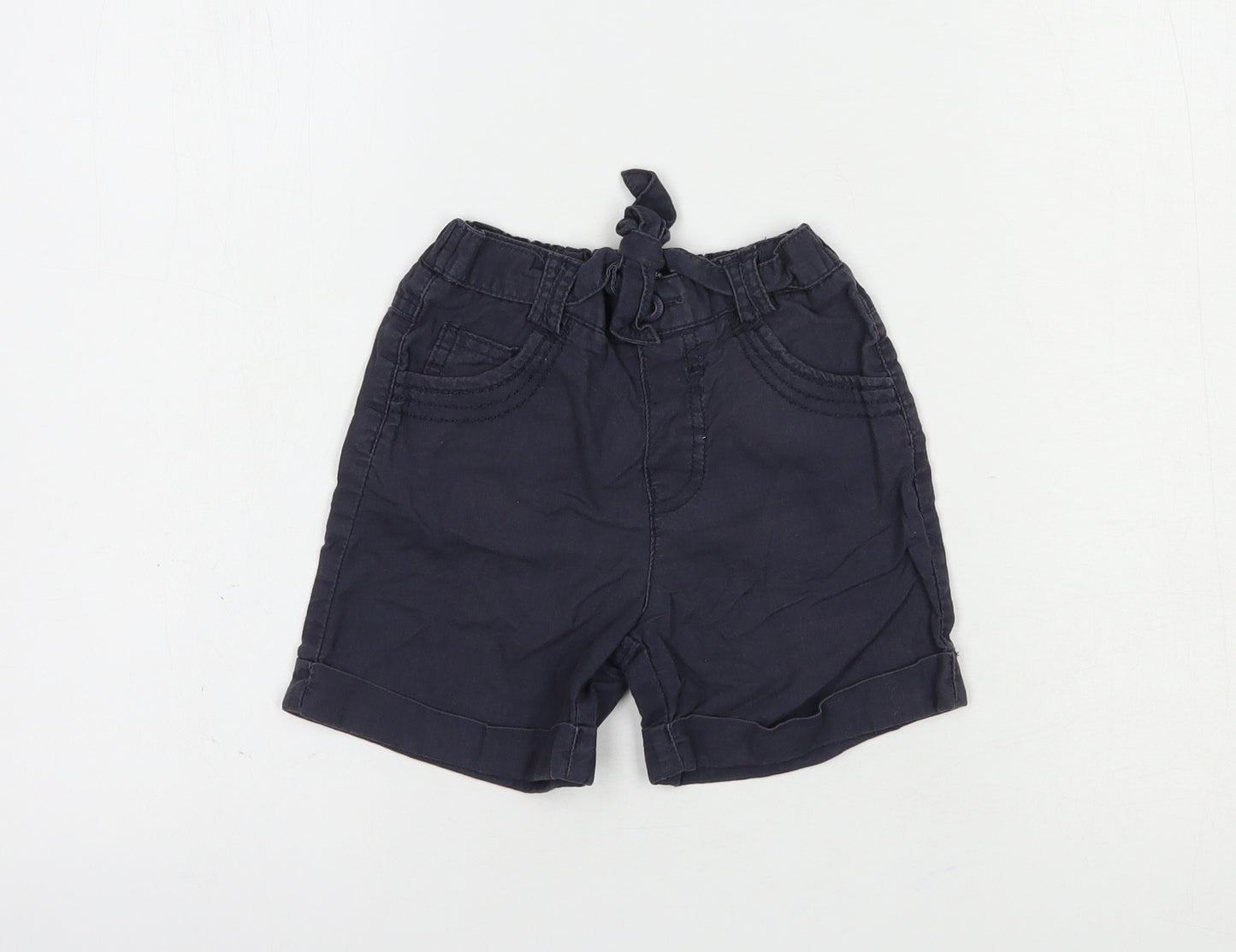 Jasper Conran Boys Blue  Viscose Bermuda Shorts Size 3-4 Years  Regular Drawstring