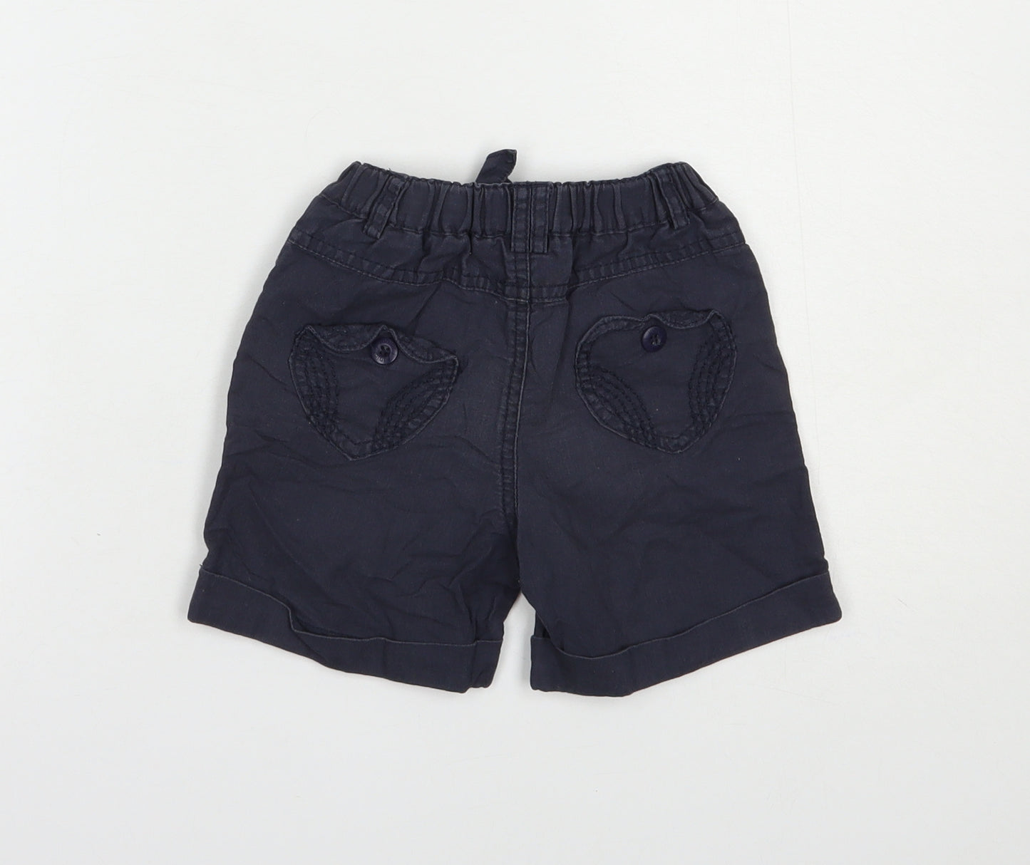 Jasper Conran Boys Blue  Viscose Bermuda Shorts Size 3-4 Years  Regular Drawstring