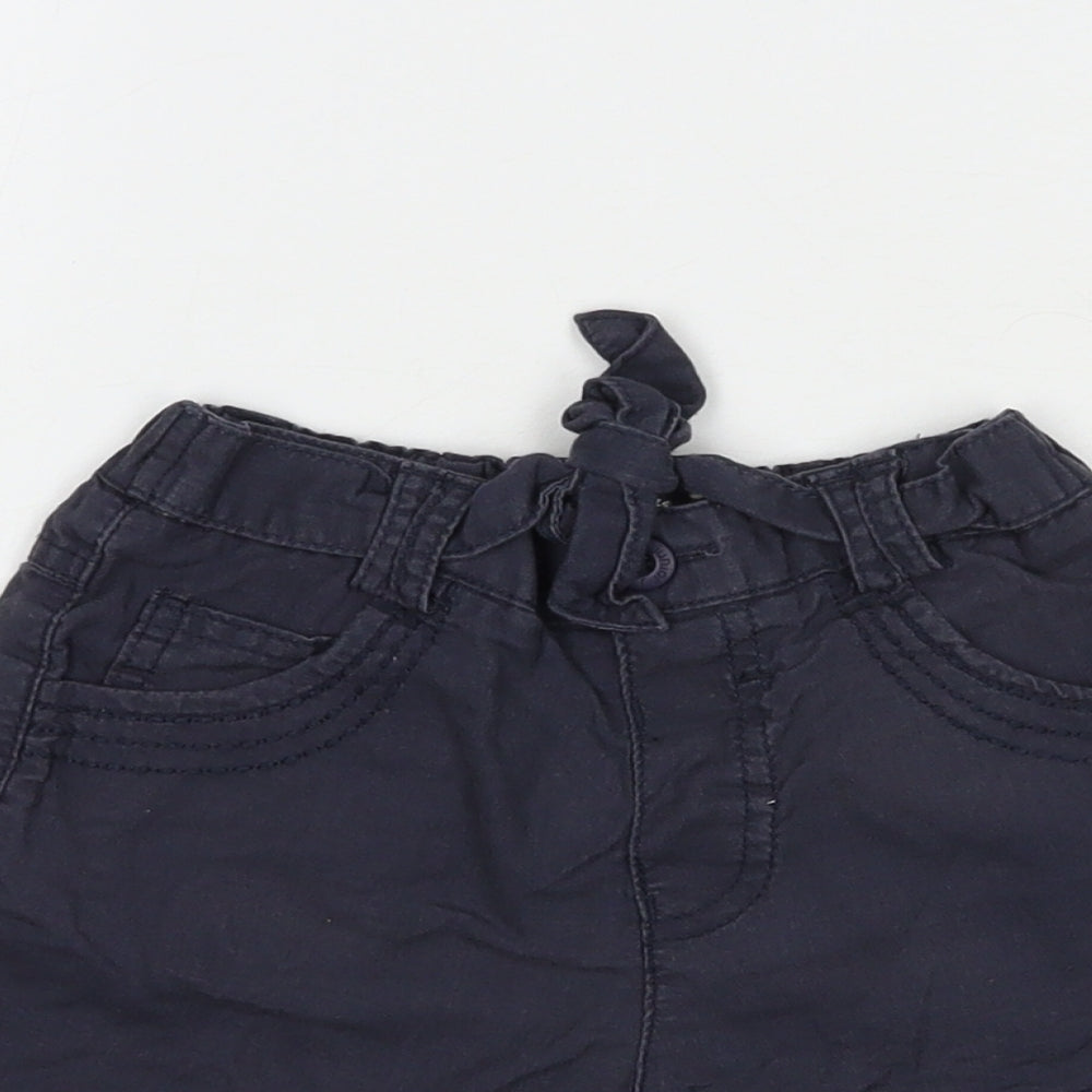 Jasper Conran Boys Blue  Viscose Bermuda Shorts Size 3-4 Years  Regular Drawstring