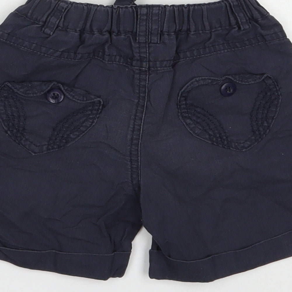 Jasper Conran Boys Blue  Viscose Bermuda Shorts Size 3-4 Years  Regular Drawstring