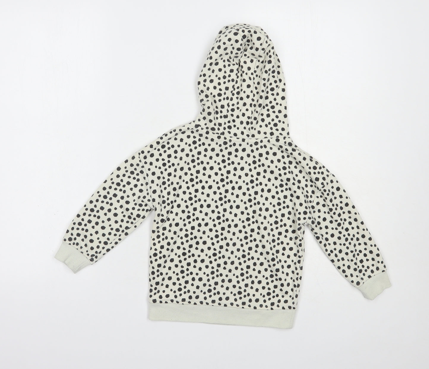 Primark Girls Ivory Animal Print Cotton Pullover Hoodie Size 3-4 Years  Pullover - Happy Vibes