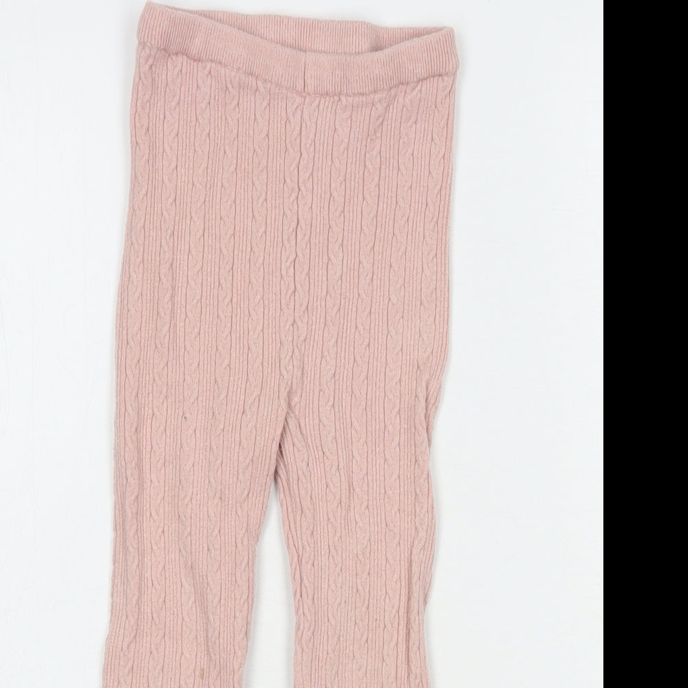 George Girls Pink  Viscose Jogger Trousers Size 3-4 Years  Regular  - Leggings