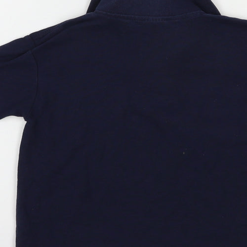 Fruit of the Loom Boys Blue  Cotton Pullover Polo Size 5-6 Years Collared Button