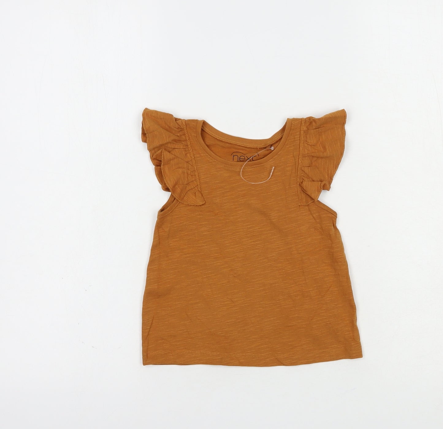 NEXT Baby Brown  Cotton Basic Blouse Size 12-18 Months Crew Neck Pullover
