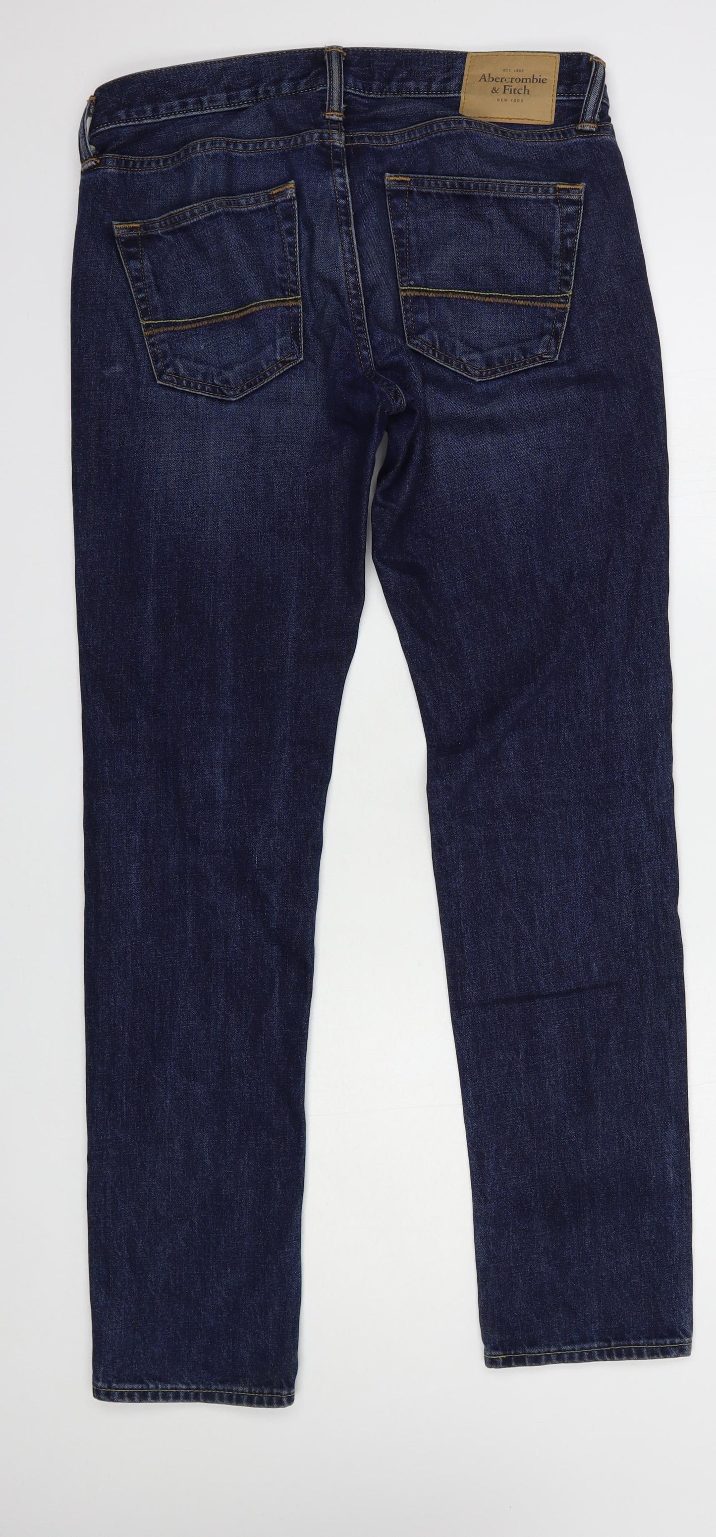Abercrombie & Fitch Mens Blue   Straight Jeans Size 30 in L32 in Regular Button