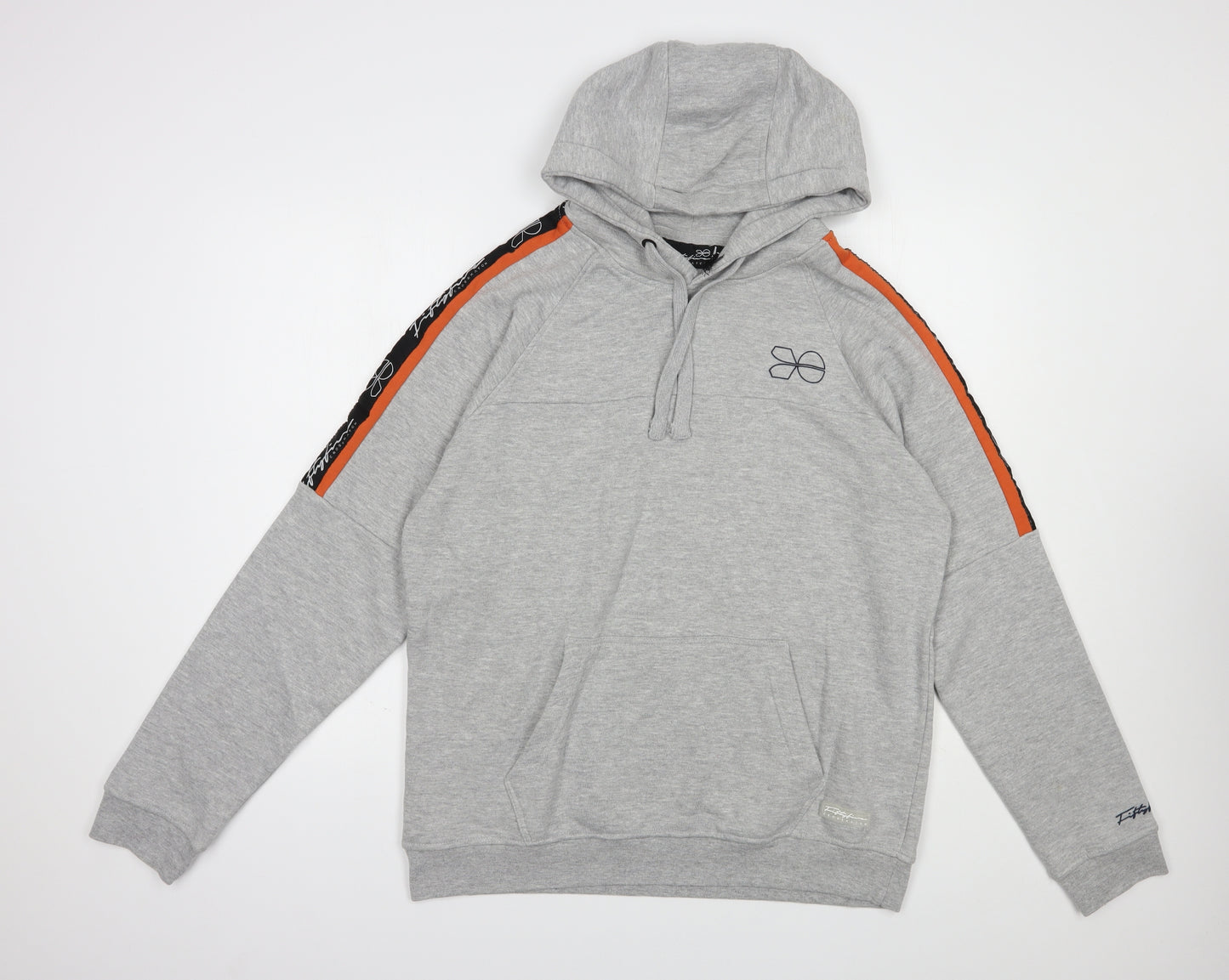 Crosshatch Mens Grey  Cotton Pullover Hoodie Size XL