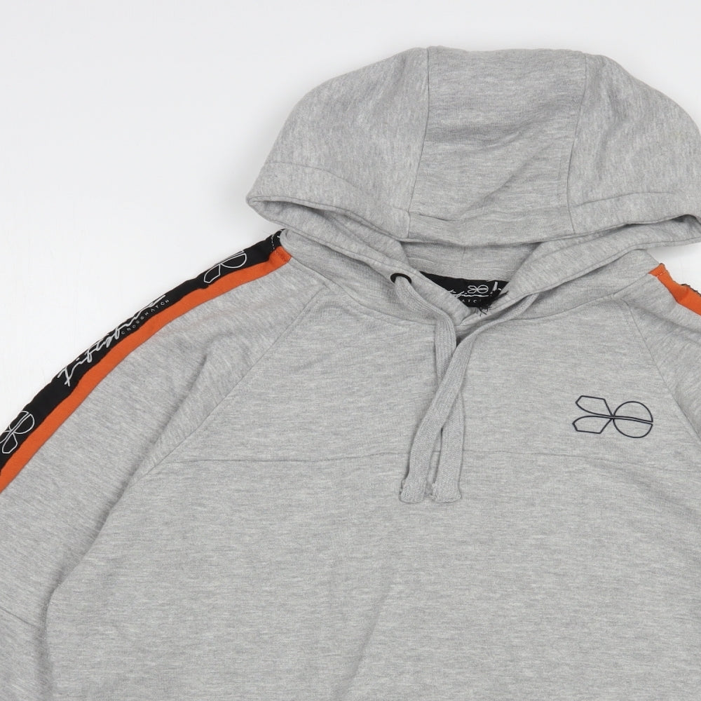 Crosshatch Mens Grey  Cotton Pullover Hoodie Size XL