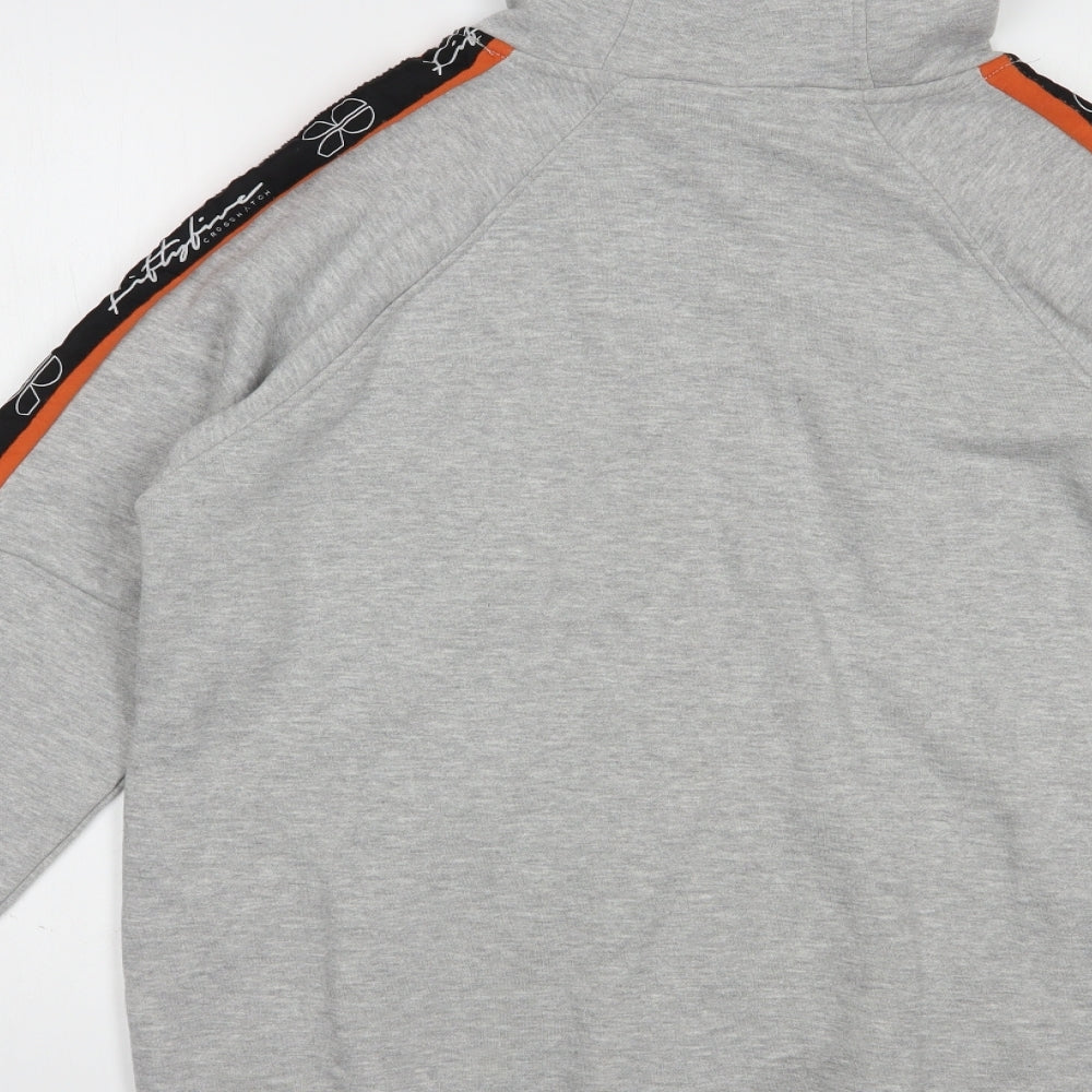 Crosshatch Mens Grey  Cotton Pullover Hoodie Size XL