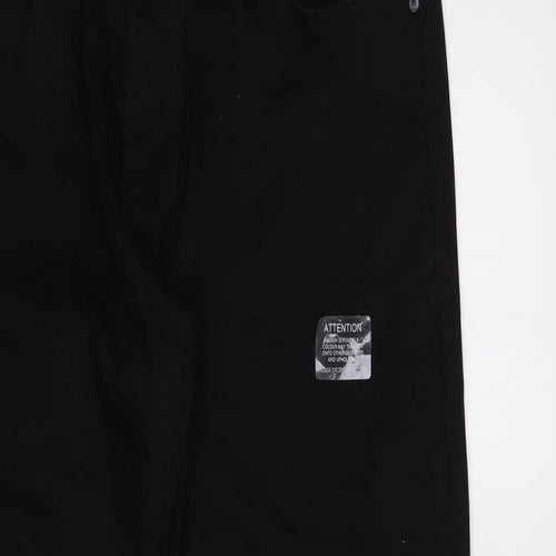 Dunnes Stores Womens Black  Cotton Straight Jeans Size 40 in L32 in Regular Button