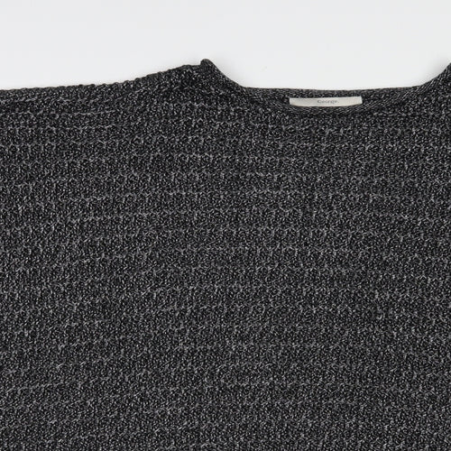 George Womens Grey Boat Neck  Acrylic Pullover Jumper One Size
