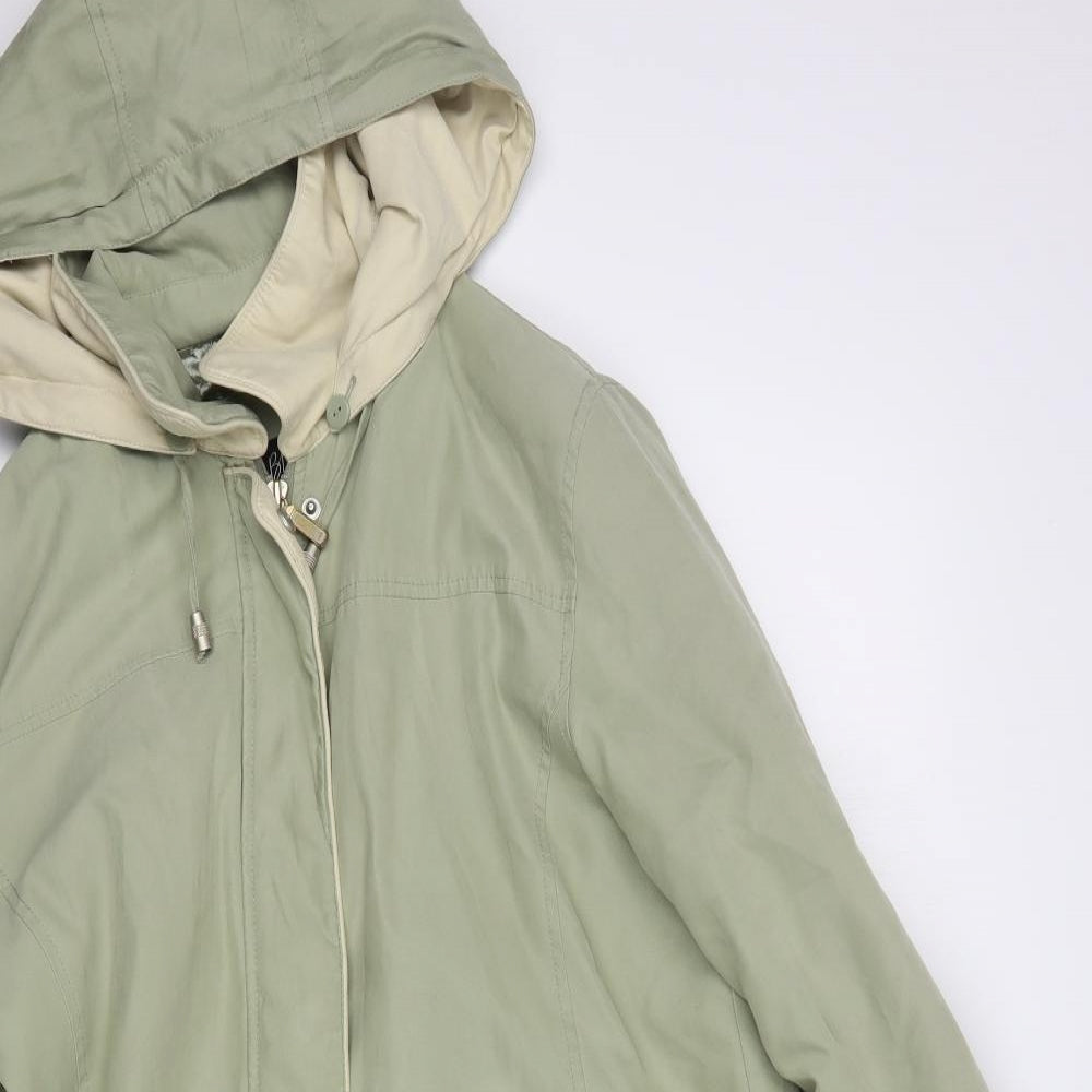 BHS Womens Green   Parka Jacket Size 10  Zip
