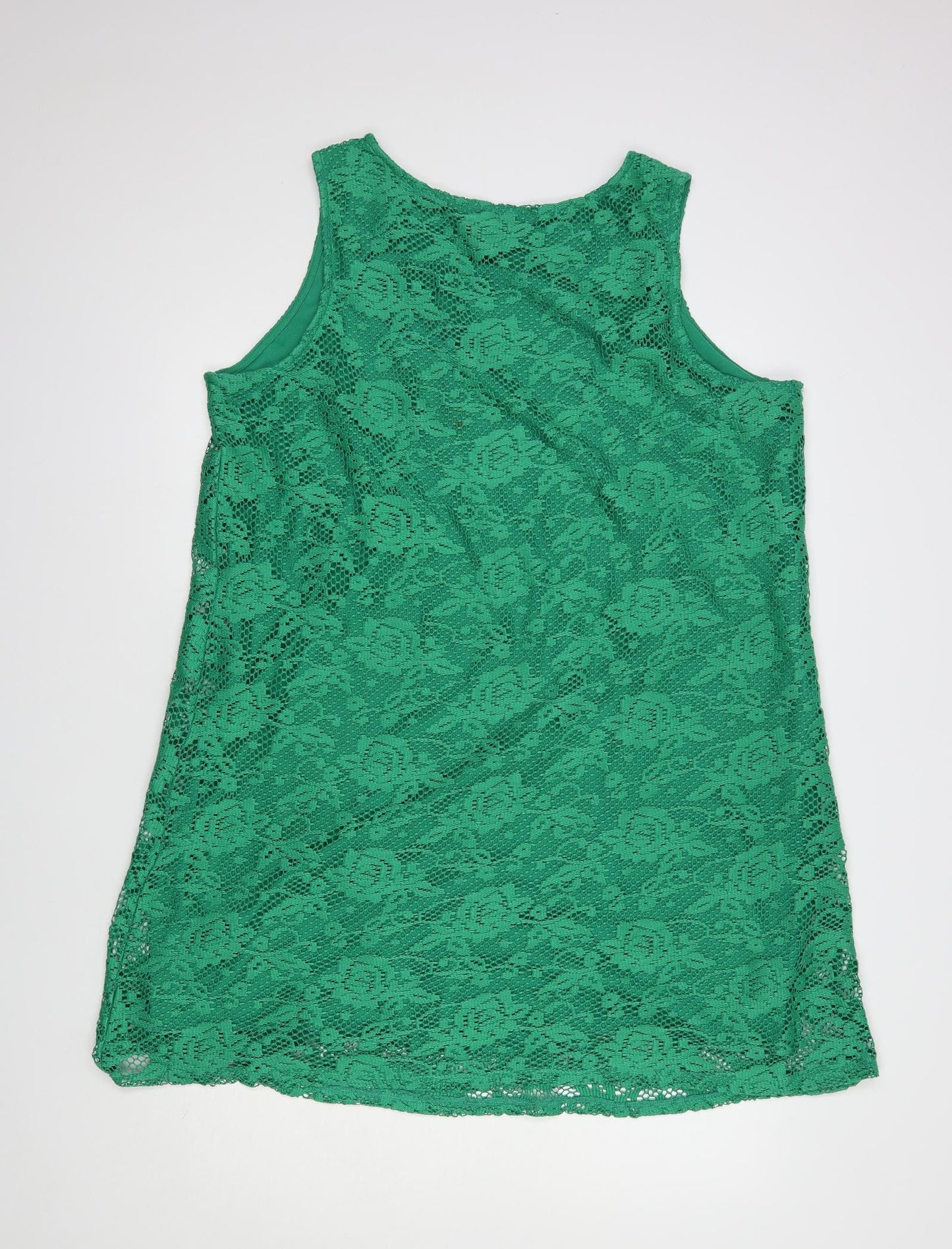 George Womens Green  Polyester Shift  Size 20  Scoop Neck Pullover - Lace Overlay