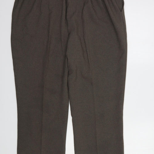 Bonmarché Womens Brown  Polyester Dress Pants Trousers Size 20 L28 in Regular