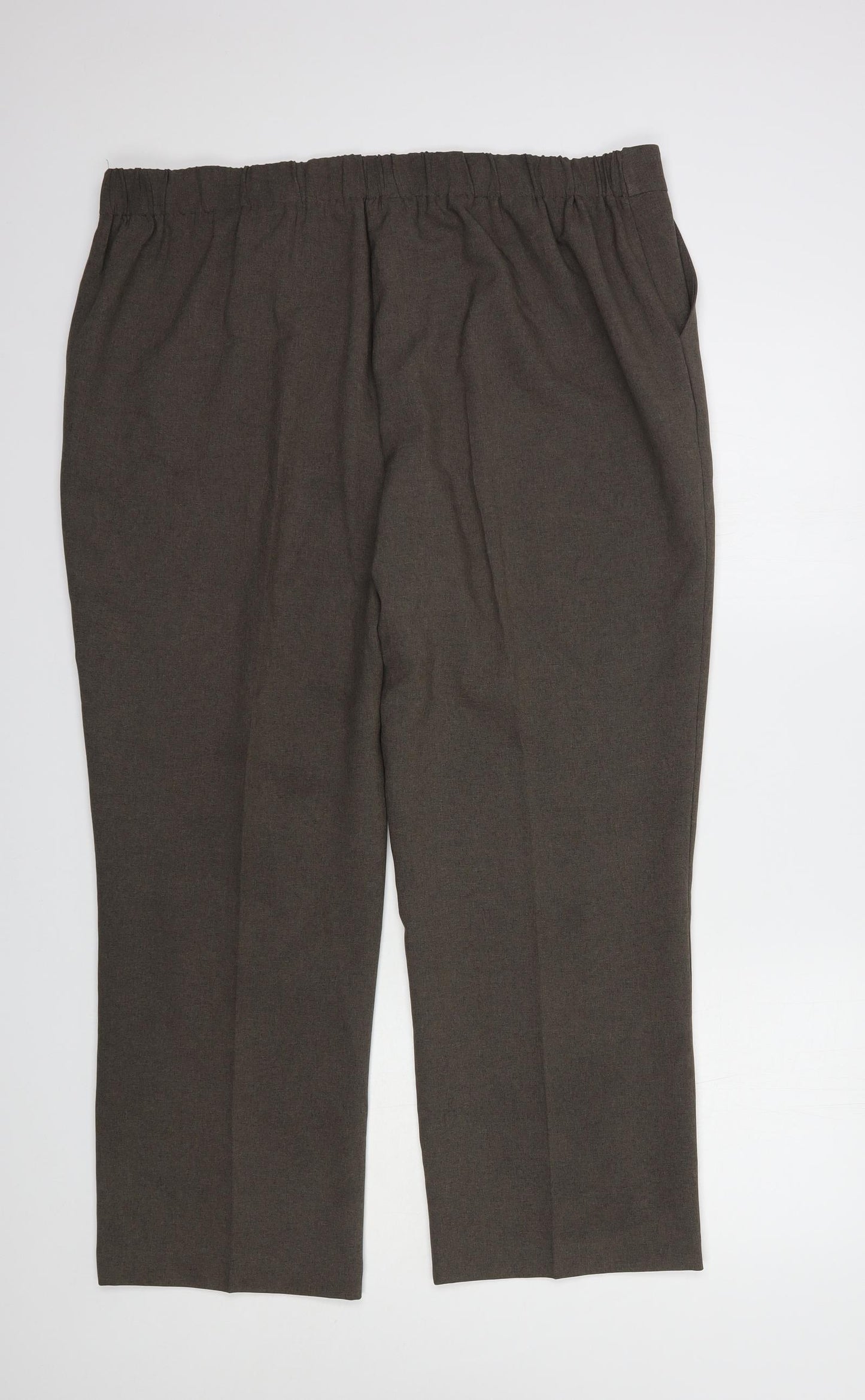 Bonmarché Womens Brown  Polyester Dress Pants Trousers Size 20 L28 in Regular