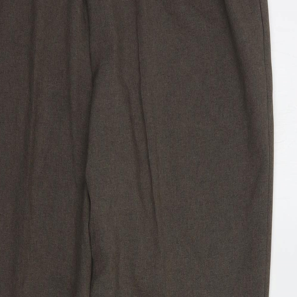Bonmarché Womens Brown  Polyester Dress Pants Trousers Size 20 L28 in Regular