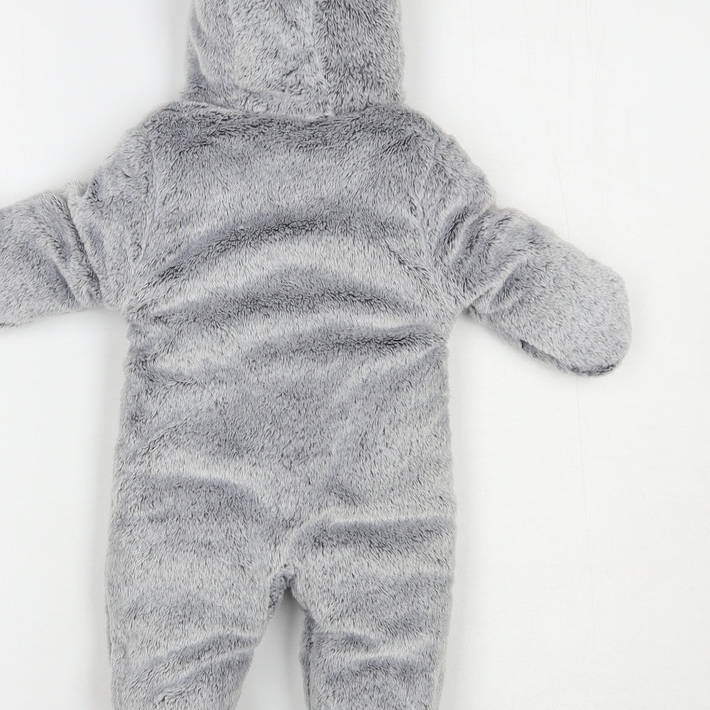 George Baby Grey    Snowsuit Size 0-3 Months   Zip