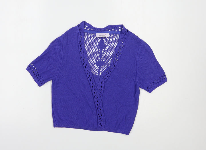 Per Una Womens Purple V-Neck  Viscose Shrug Jumper Size 10