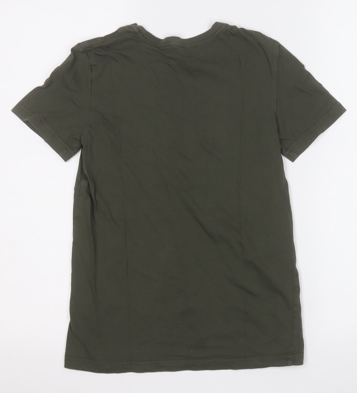 PUMA Boys Green  Cotton Basic T-Shirt Size 11-12 Years Round Neck