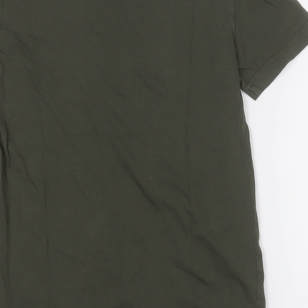 PUMA Boys Green  Cotton Basic T-Shirt Size 11-12 Years Round Neck
