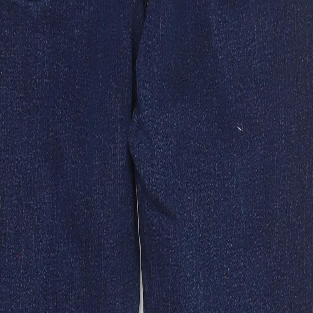 Marks and Spencer Womens Blue  Cotton Straight Jeans Size 10 L26.5 in Regular