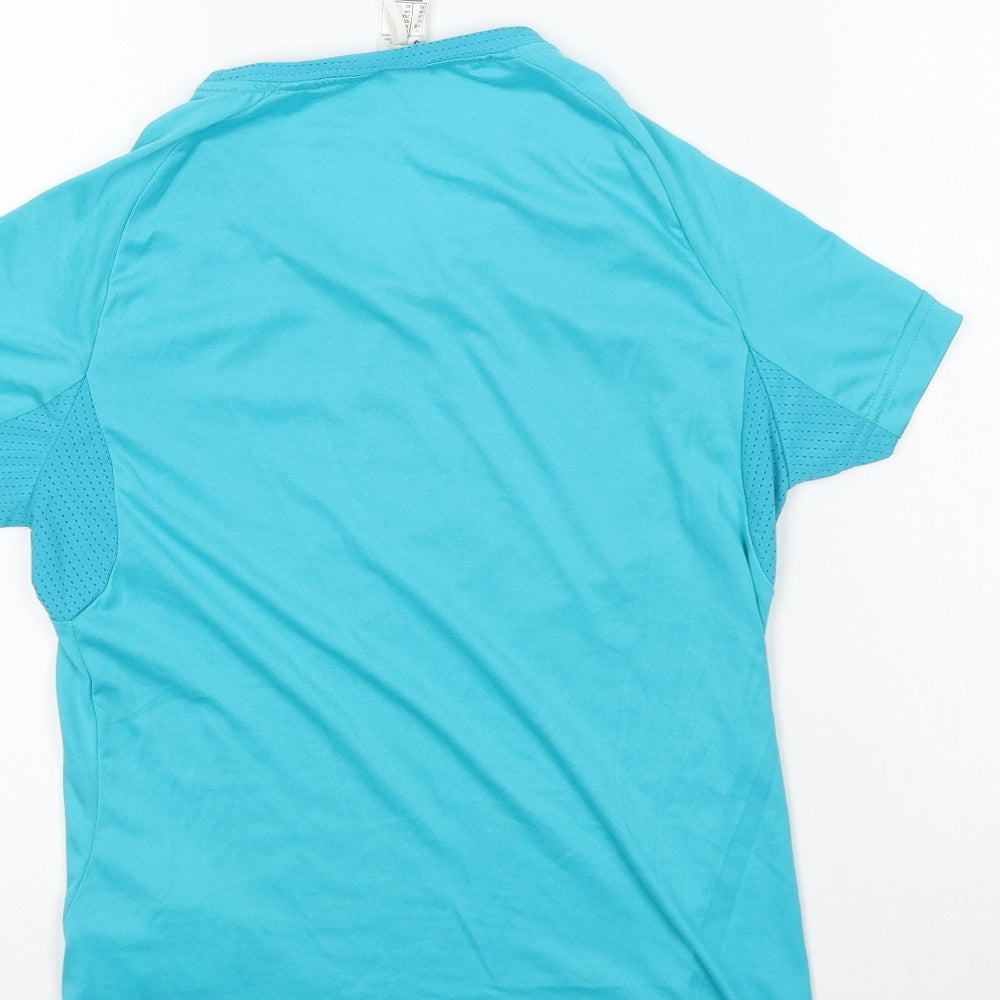 DECATHLON Mens Green  Polyester Basic T-Shirt Size XS Round Neck Pullover