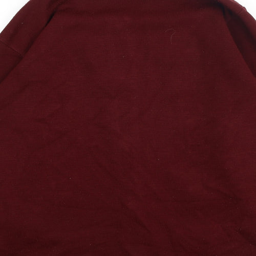 Paramour Womens Red Round Neck  Cotton Cardigan Jumper Size M