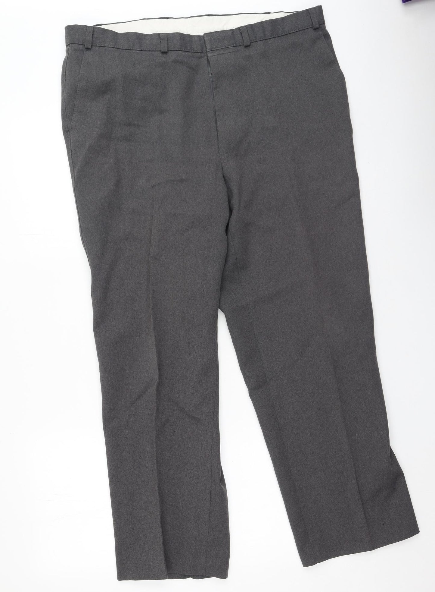 Marks and Spencer Mens Grey  Polyester Trousers  Size 40 L31 in Regular