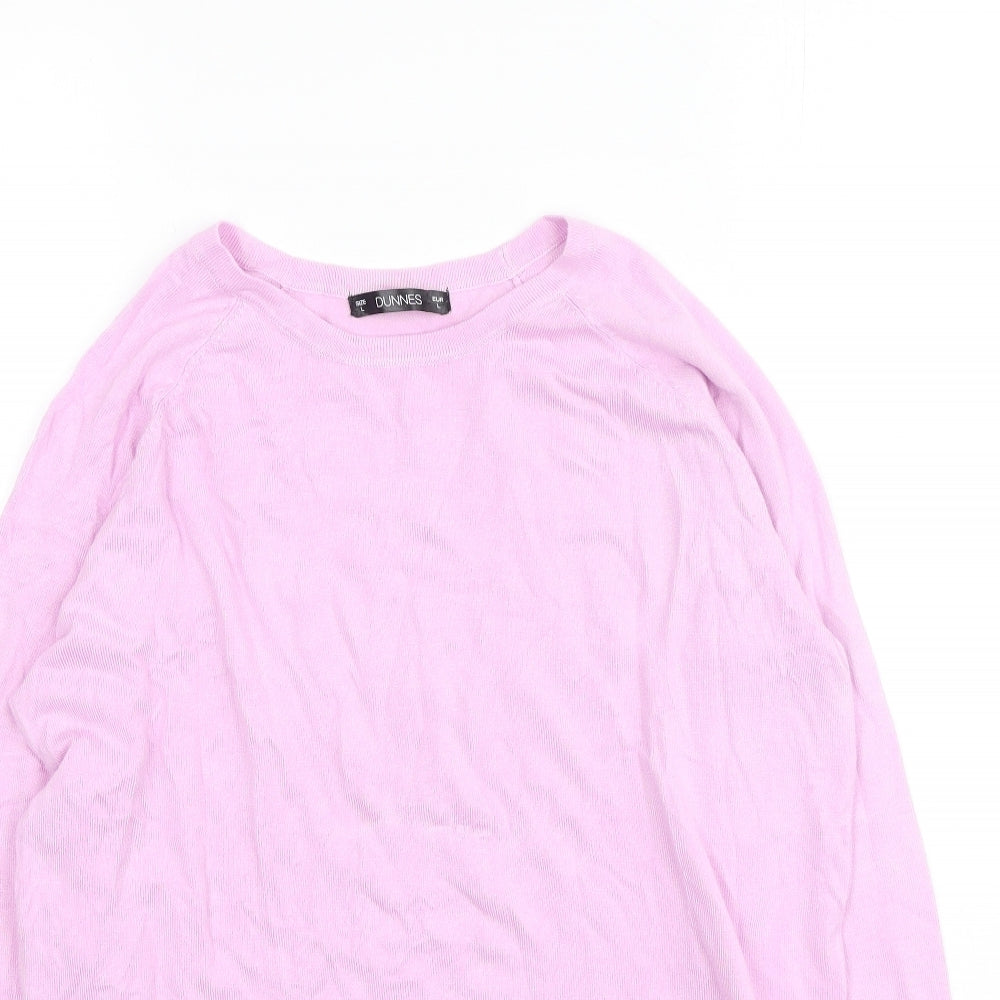 Dunnes Stores Womens Purple  Viscose Pullover Sweatshirt Size L  Pullover