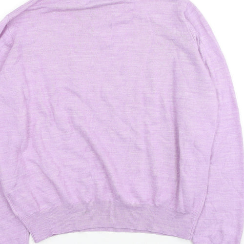 Honour Womens Purple  Acrylic Pullover Sweatshirt Size M