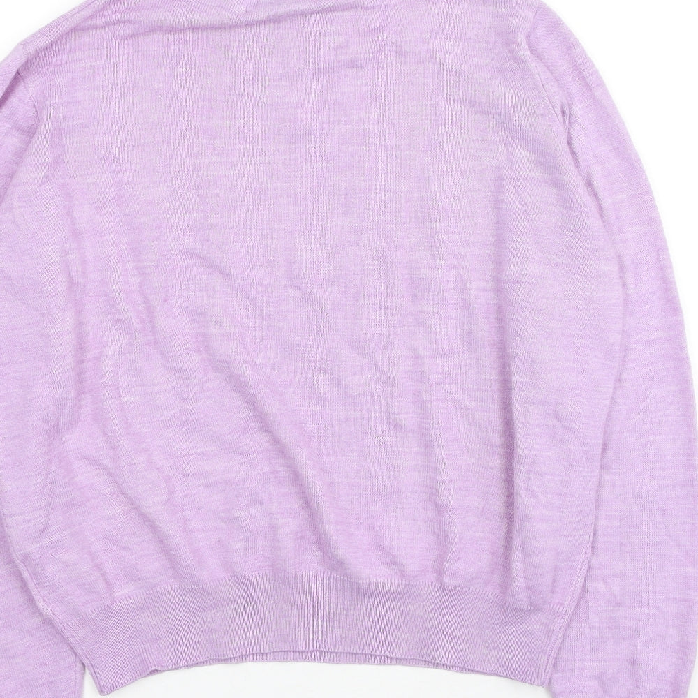 Honour Womens Purple  Acrylic Pullover Sweatshirt Size M