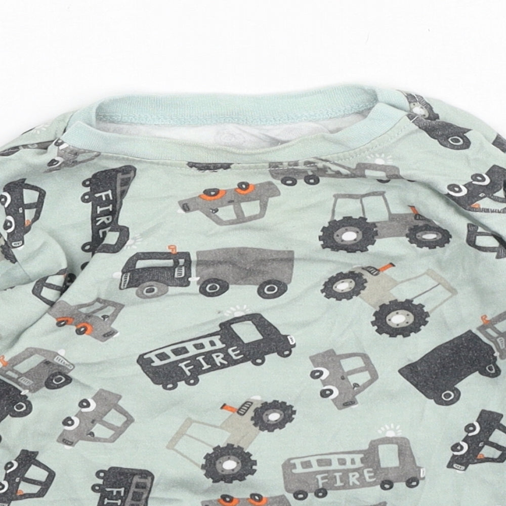 Dunnes Boys Multicoloured  Cotton Basic Casual Size 2-3 Years Round Neck  - Tractor