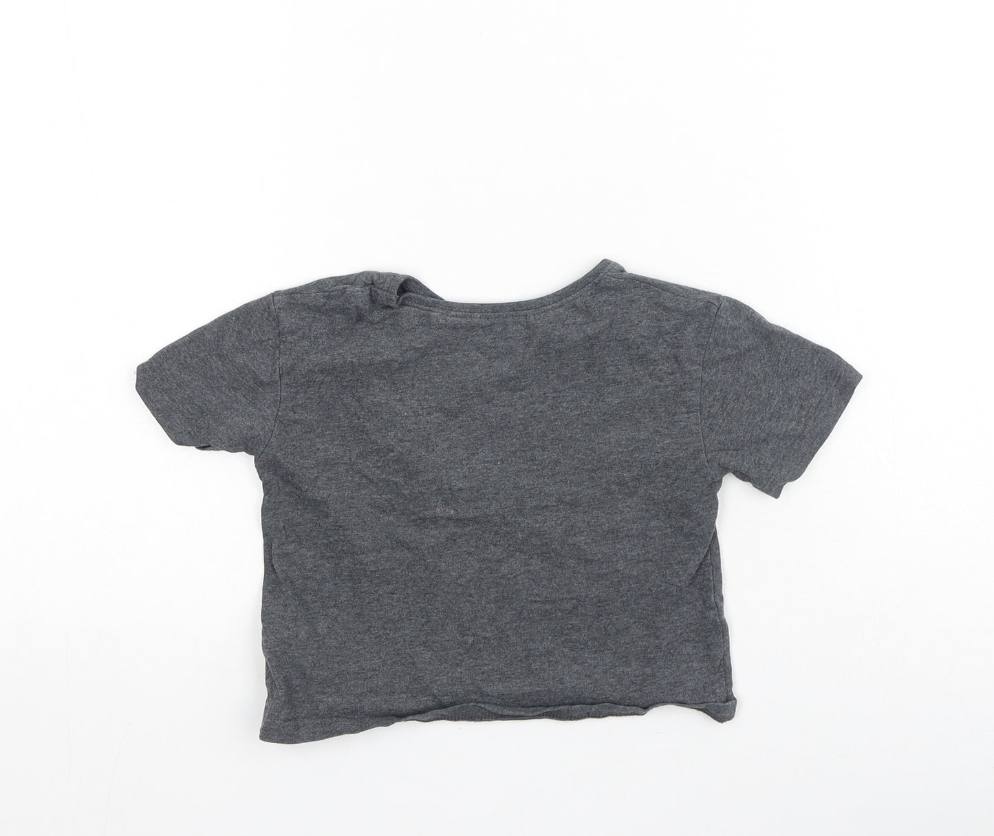 Next  Girls Grey  Cotton Basic T-Shirt Size 18-24 Months Round Neck  - She Just Shines
