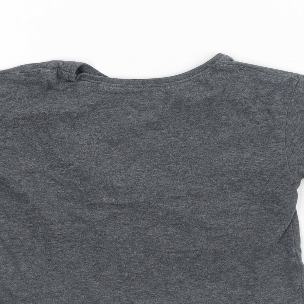 Next  Girls Grey  Cotton Basic T-Shirt Size 18-24 Months Round Neck  - She Just Shines