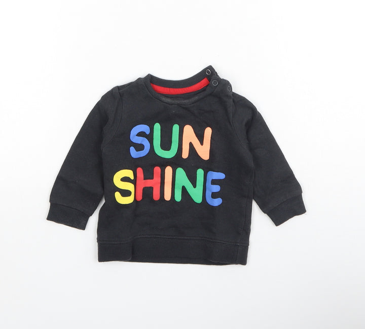 F&F Baby Grey Cotton Pullover Jumper Size 3-6 Months - Sunshine