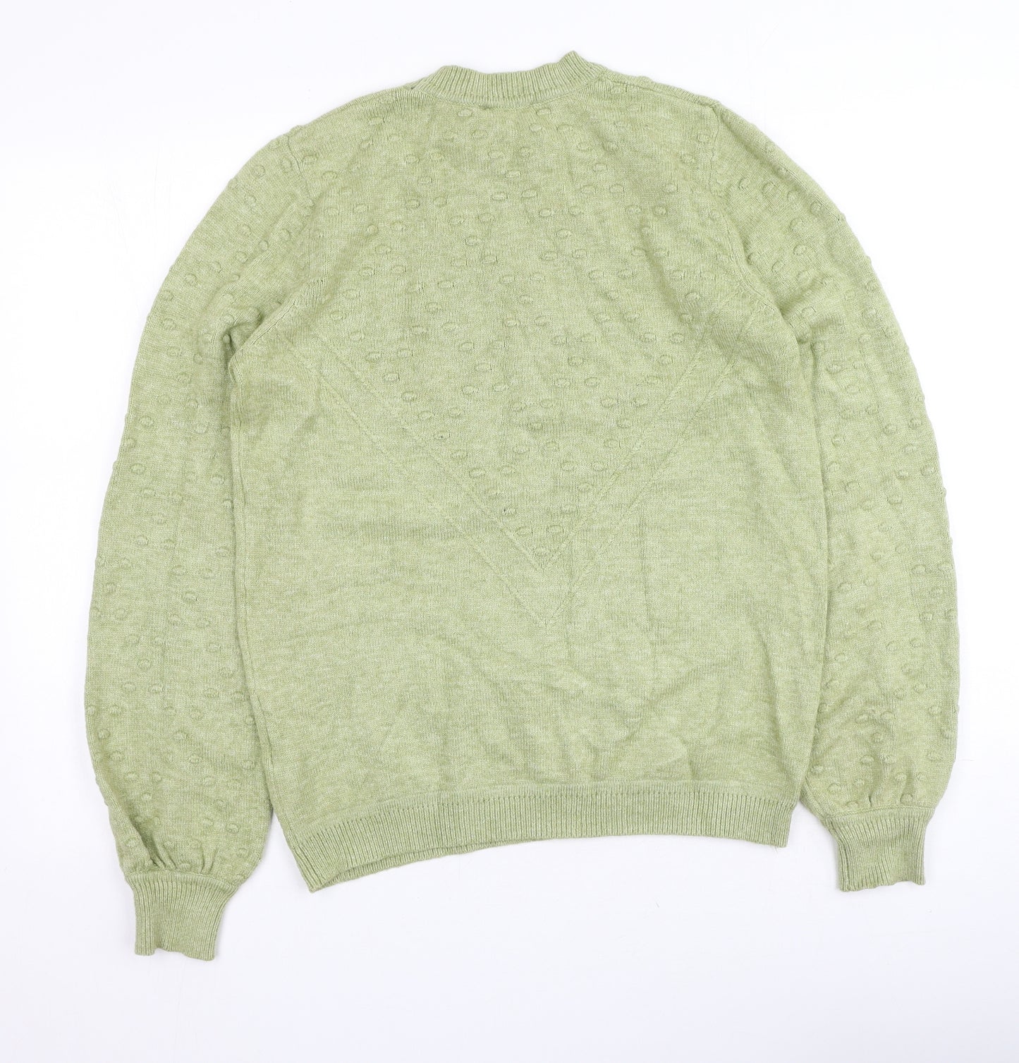 b.young Womens Green Round Neck  Viscose Pullover Jumper Size M