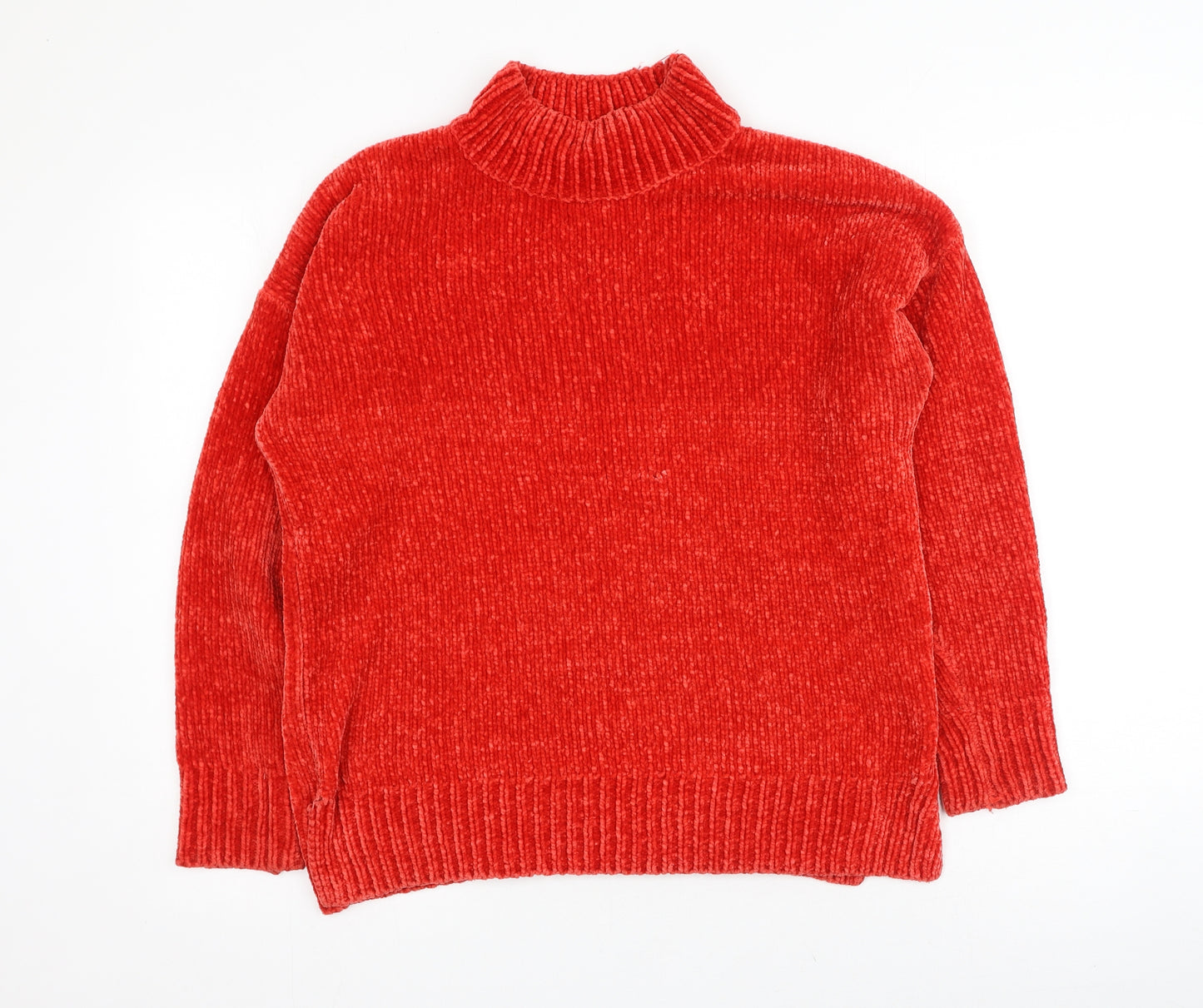 F&F Womens Red Round Neck  Polyester Pullover Jumper Size 6
