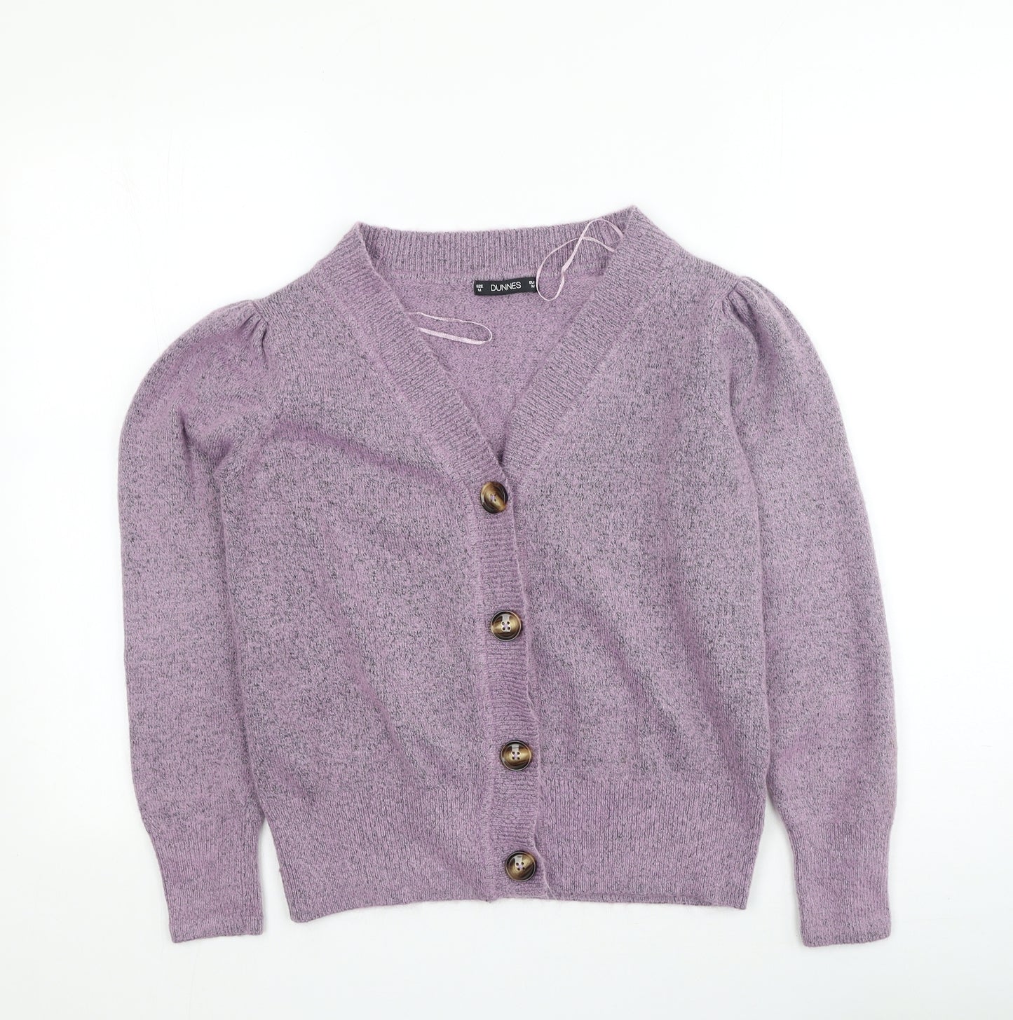 Dunnes Stores Womens Purple Round Neck  Polyester Cardigan Jumper Size M