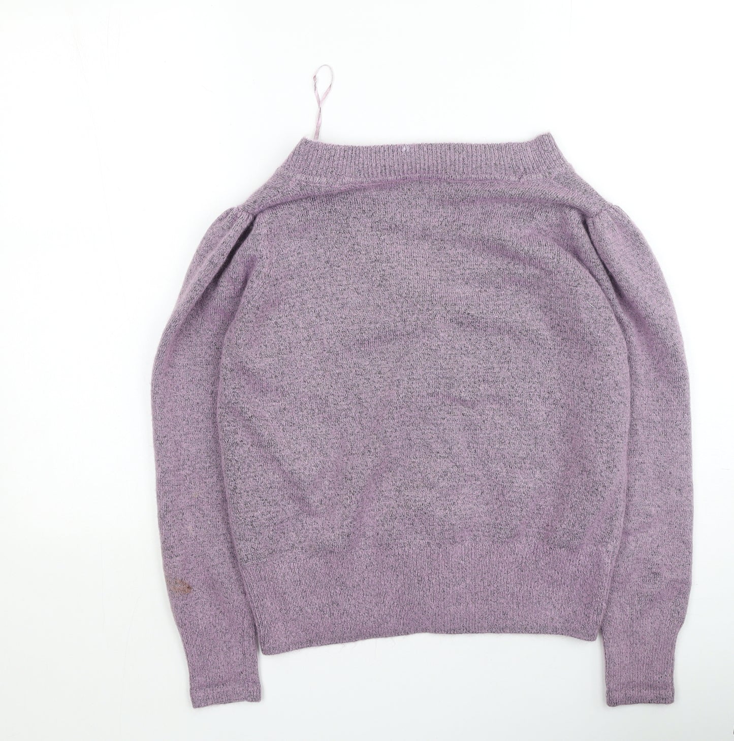 Dunnes Stores Womens Purple Round Neck  Polyester Cardigan Jumper Size M
