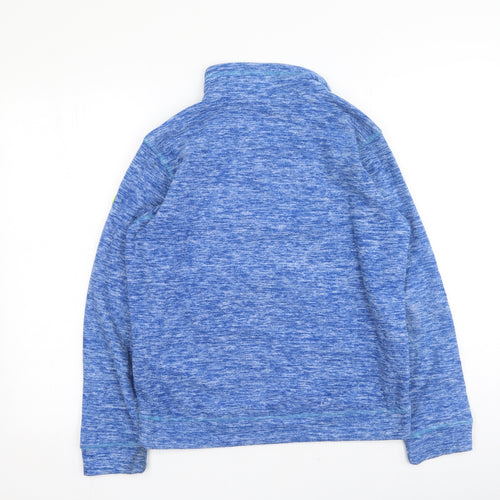 Rufus Mens Blue High Neck  Polyester Pullover Jumper Size S