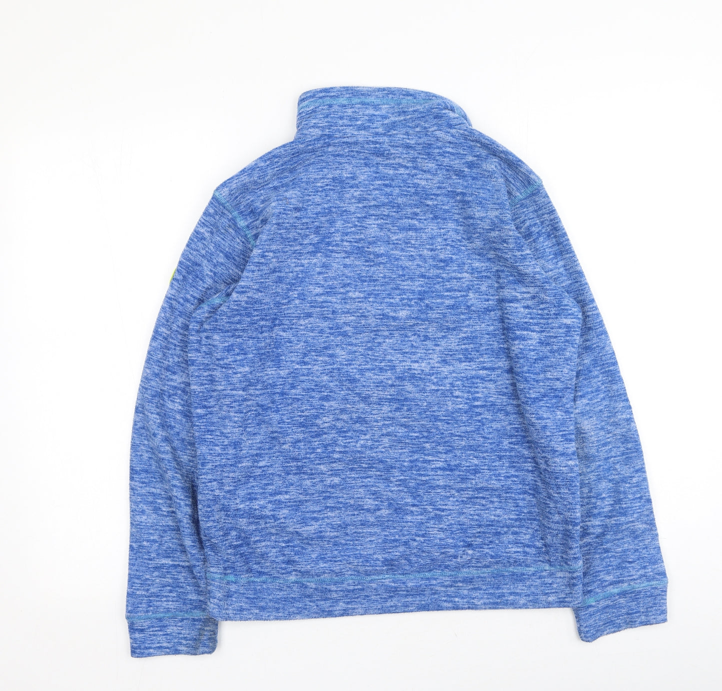 Rufus Mens Blue High Neck  Polyester Pullover Jumper Size S