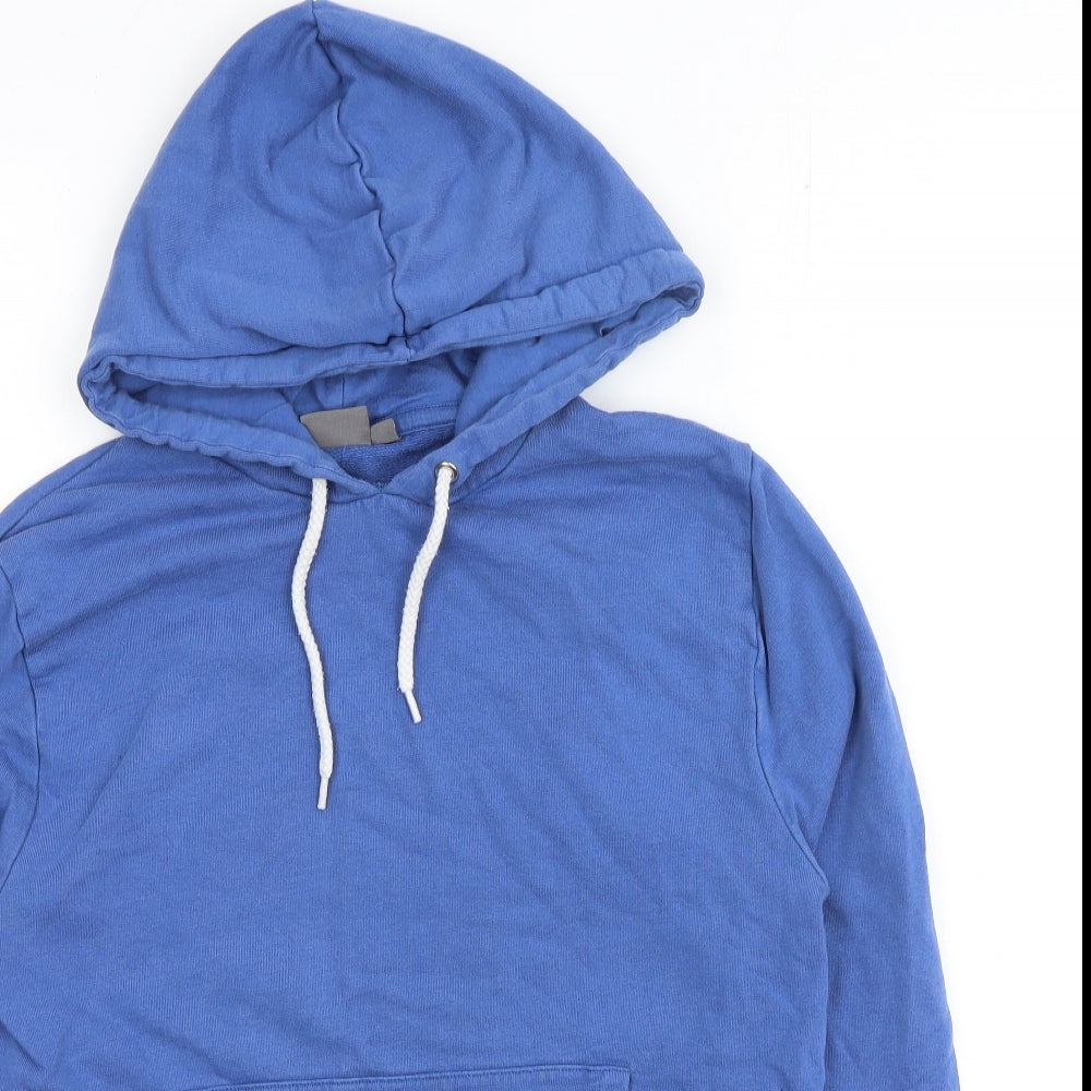 ASOS Womens Blue  Cotton Pullover Hoodie Size S