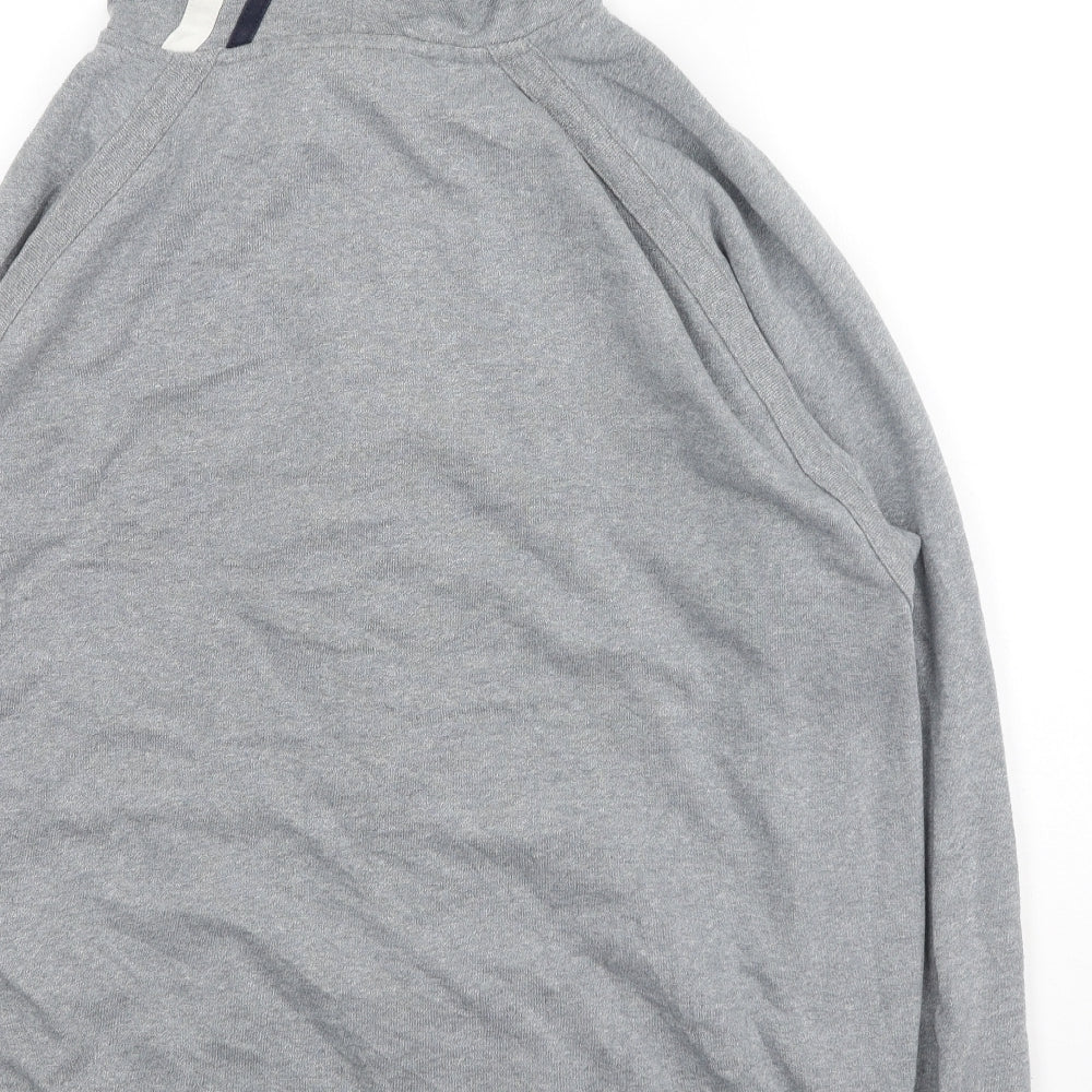 Reebok Mens Grey Round Neck  Polyester Full Zip Jumper Size M