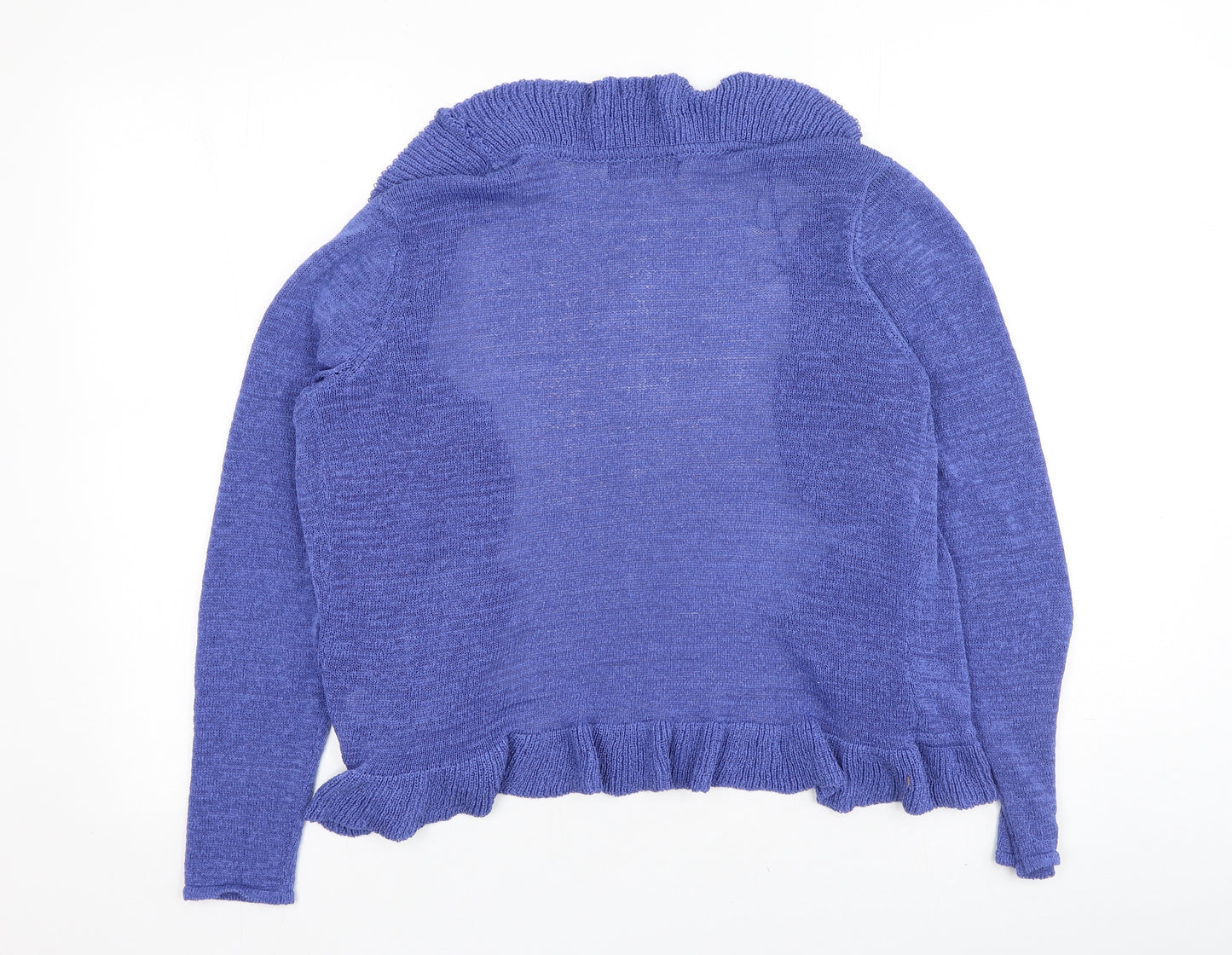 Bonmarché Womens Purple Round Neck  Polyester Cardigan Jumper Size M