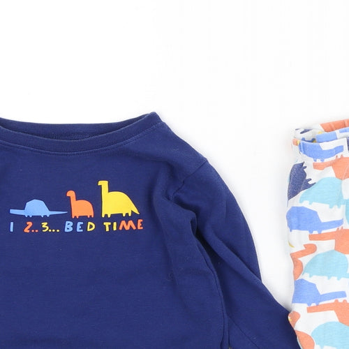 George  Boys Multicoloured  Cotton Cami Pyjama Set Size 18-24 Months   - Dinosaur