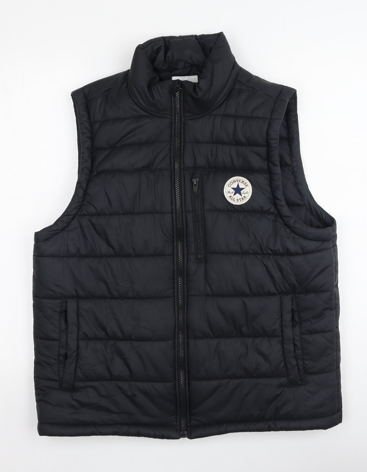 Converse Womens Black   Gilet Coatigan Size M