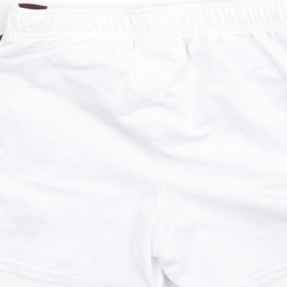 Umbro Boys White  Polyester Sweat Shorts Size 4-5 Years  Regular