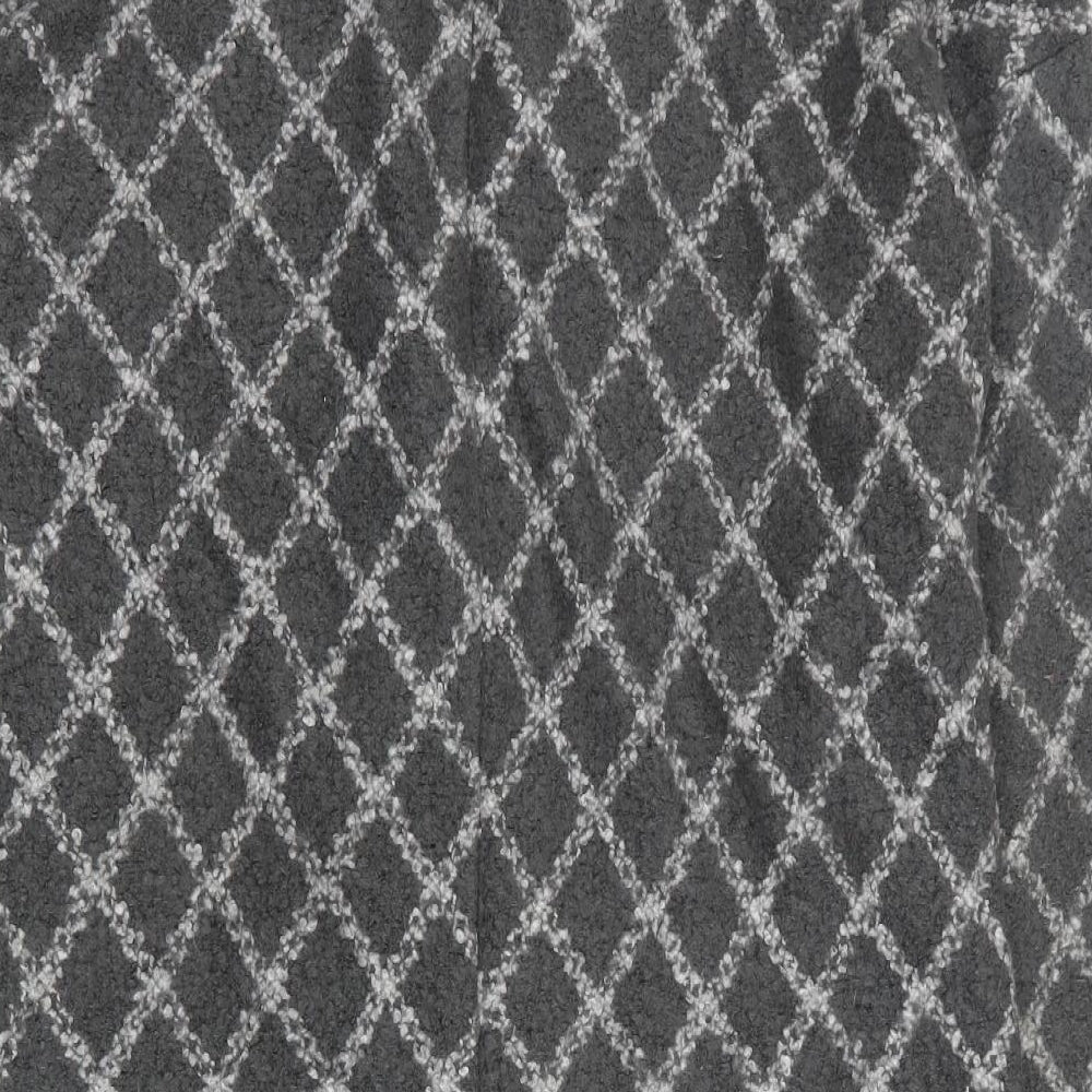 NEXT Womens Grey Plaid  Jacket Blazer Size L  Button